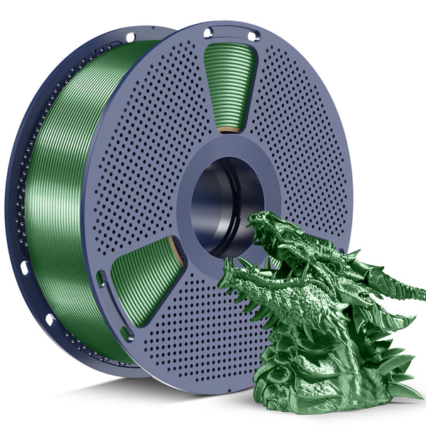 SUNLU Silk PLA+ Filament 1.75mm 2025 Upgrade Spool Compatible with Bambulab Refill Filament, 1kg(2.2lbs) PLA 3D Printer Filament, 1.75mm Dimensional Accuracy +/- 0..02mm, OliveBronze