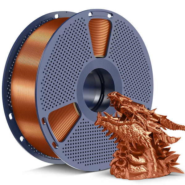 SUNLU Silk PLA+ Filament 1.75mm 2025 Upgrade Spool Compatible with Bambulab Refill Filament, 1kg(2.2lbs) PLA 3D Printer Filament, 1.75mm Dimensional Accuracy +/- 0.02mm, Copper
