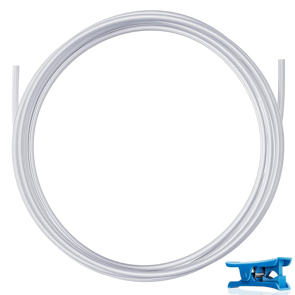 YOOPAI PTFE Teflon Tubing 5m with Cutter, 2.5mm ID × 4mm OD PTFE Teflon Tube Fits Direct Drive Extruder 3D Printer, for Bambu Lab A1/A1 mini/P1P/P1S/X1C for Creality K1/K1 Max/Ender 3 V3 (White)