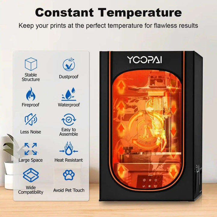 Resin 3D Printer Enclosure with Ventilation
PS: Please try to test the fan working before installing the enclosure, and the screw of the fan does not screw too much tight, it will be caused the fan to deform Resin 3D Printer Enclosure3D Printer Accessories