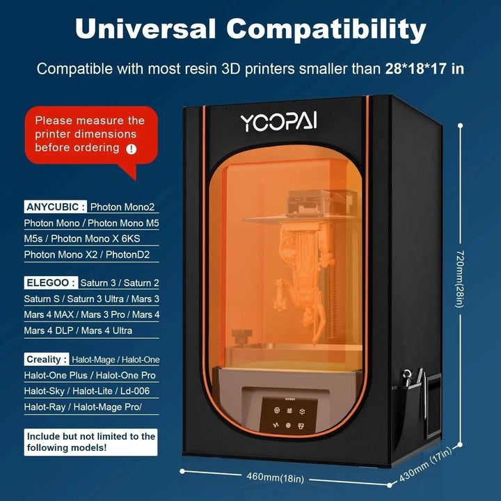 Resin 3D Printer Enclosure with Ventilation
PS: Please try to test the fan working before installing the enclosure, and the screw of the fan does not screw too much tight, it will be caused the fan to deform Resin 3D Printer Enclosure3D Printer Accessories