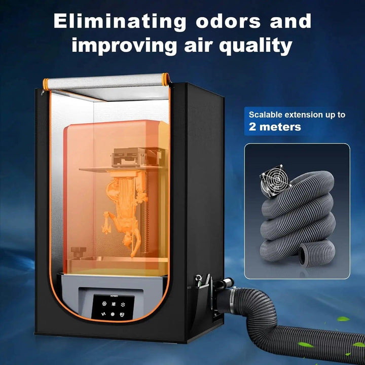 Resin 3D Printer Enclosure with Ventilation
PS: Please try to test the fan working before installing the enclosure, and the screw of the fan does not screw too much tight, it will be caused the fan to deform Resin 3D Printer Enclosure3D Printer Accessories