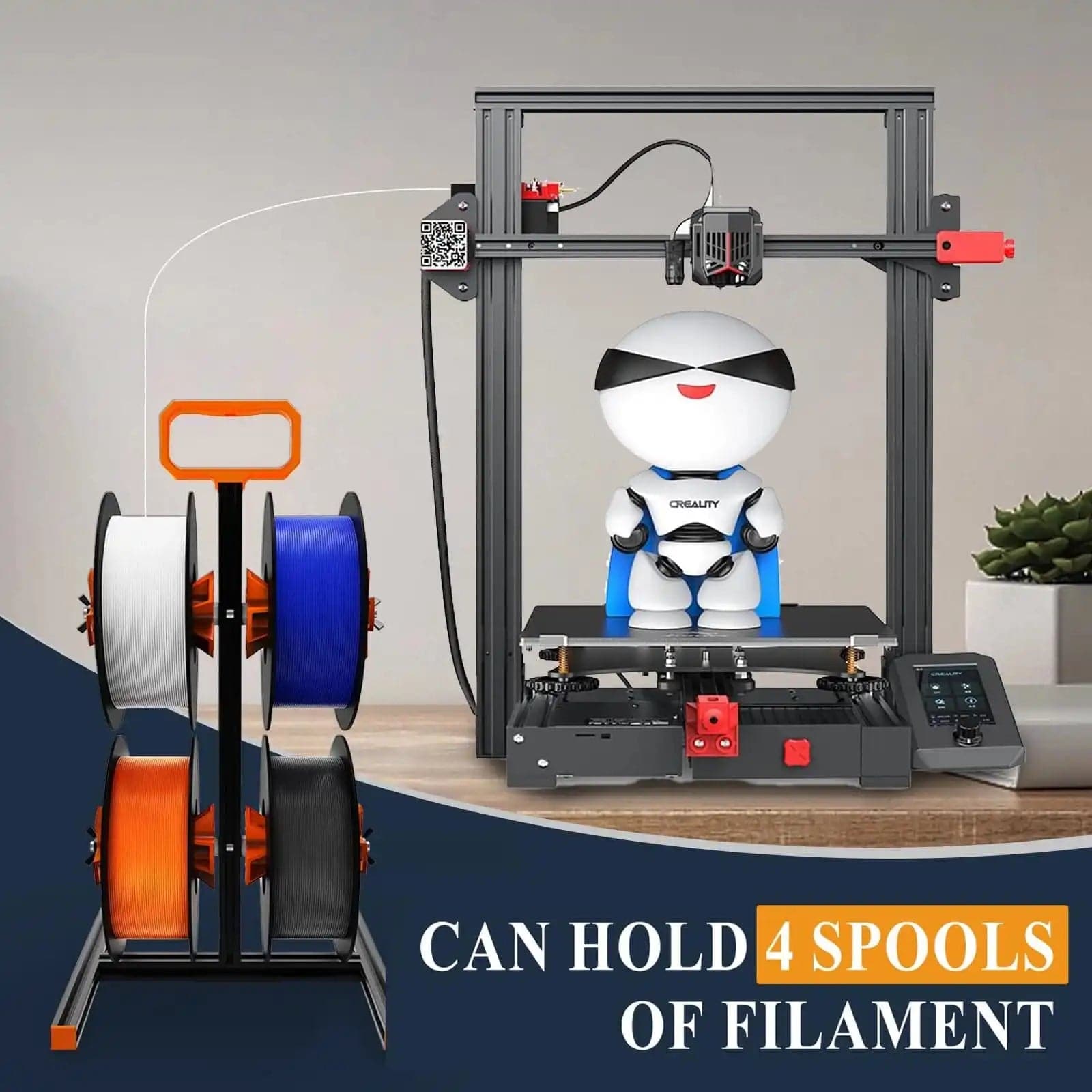 YOOPAI Filament Spool Holder for 4 Spools FilamentFeatures:

【Ship From Amazon FBA Warehouse】Same shipping service with Amazon. Enjoy reliable performance and fast shipping with Amazon.
【Innovative Design】The spool YOOPAI Filament Spool Holder3D Printer Accessories