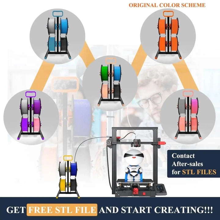 YOOPAI Filament Spool Holder for 4 Spools FilamentFeatures:

【Ship From Amazon FBA Warehouse】Same shipping service with Amazon. Enjoy reliable performance and fast shipping with Amazon.
【Innovative Design】The spool YOOPAI Filament Spool Holder3D Printer Accessories