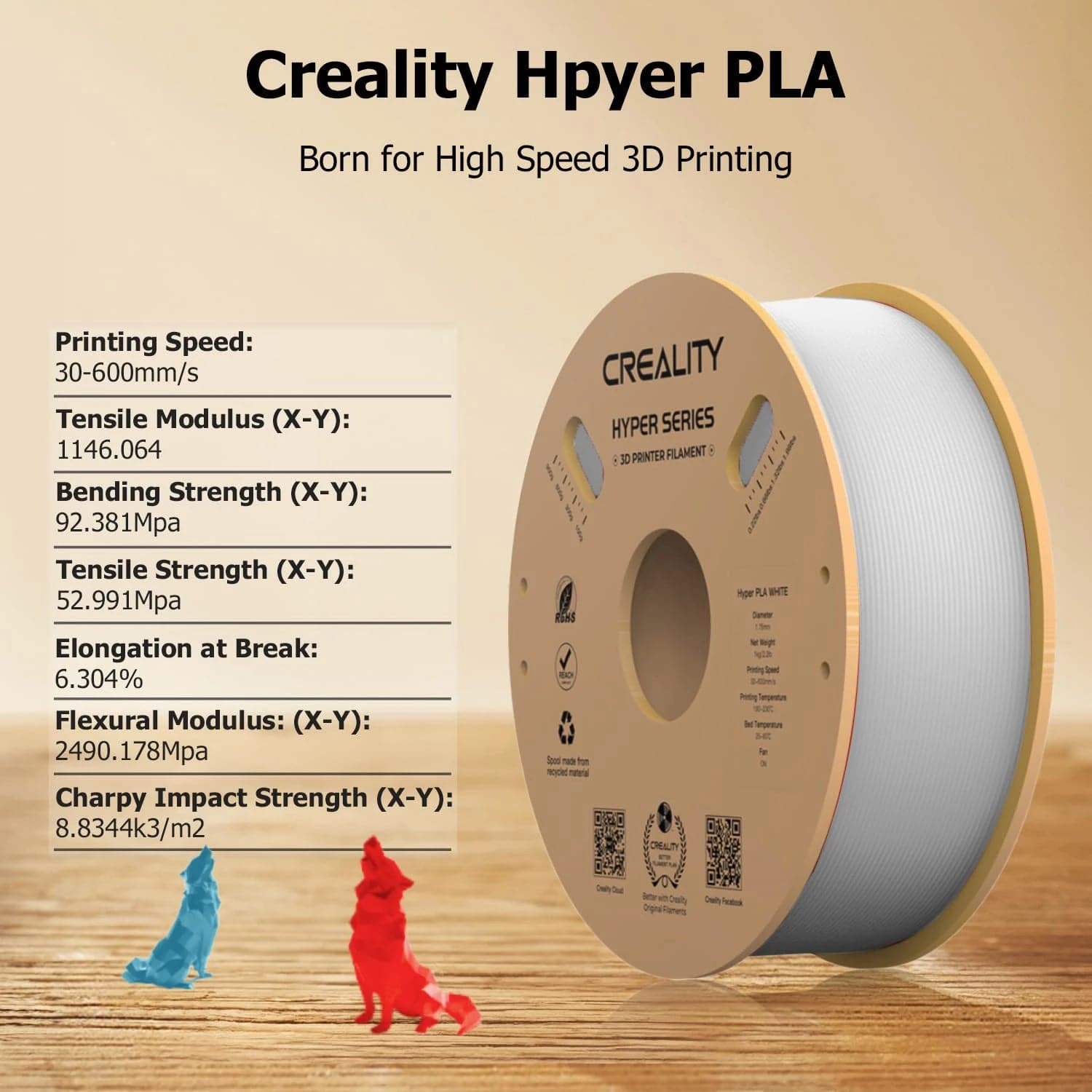 Creality High Speed Hyper PLA 1.75mm, 200g – Yoopai 3D