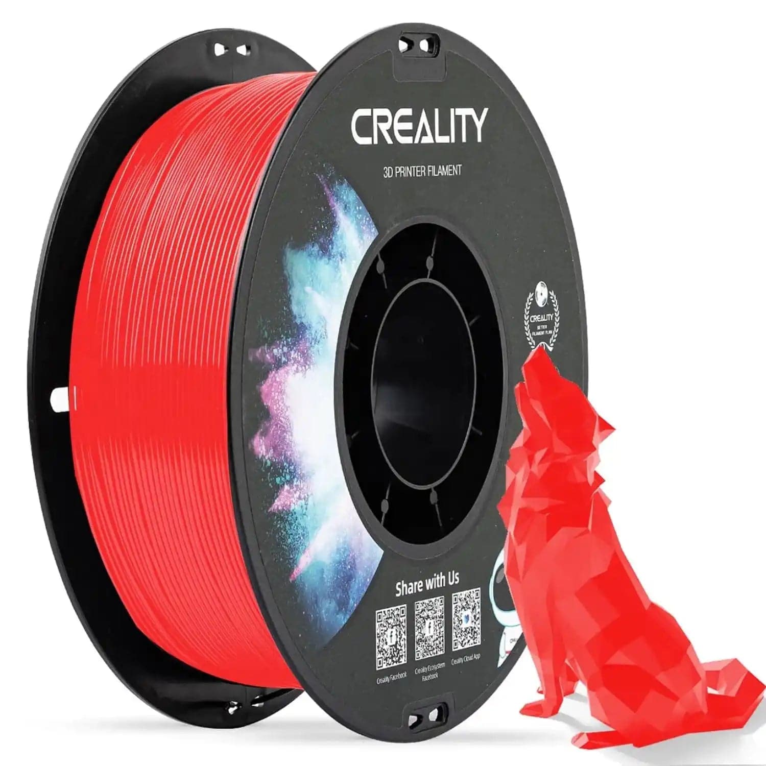 Creality 3D Printer Filament 1.75mm, Ender PLA Filament No-Tangling Smooth  Printing Without Clogging No Warping, Fit Most FDM 3D Printers, 1kg Spool