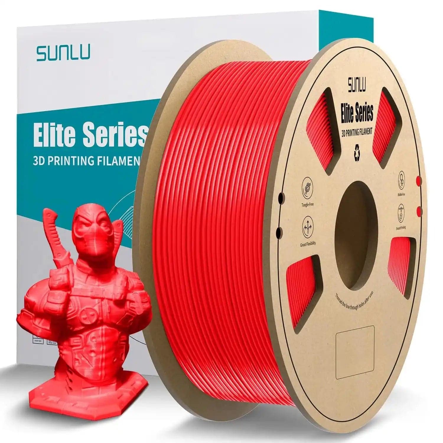 SUNLU Elite PETG Filament 1.75mm 1KG - Red