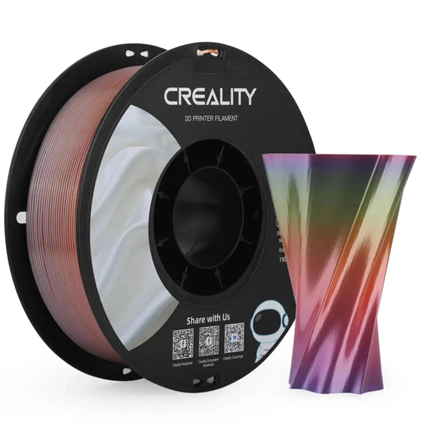 CREALITY Silk PLA Filament 1.75mm 1kg Dual Color, Rainbow Color
【Ship From Amazon FBA Warehouse】Same shipping service with Amazon. Enjoy reliable performance and fast shipping with the Amazon FBA Warehouse.
【Shiny SILK PLA Filam75mm 1kg Dual Color, Rainbow Color3D Printing Materials