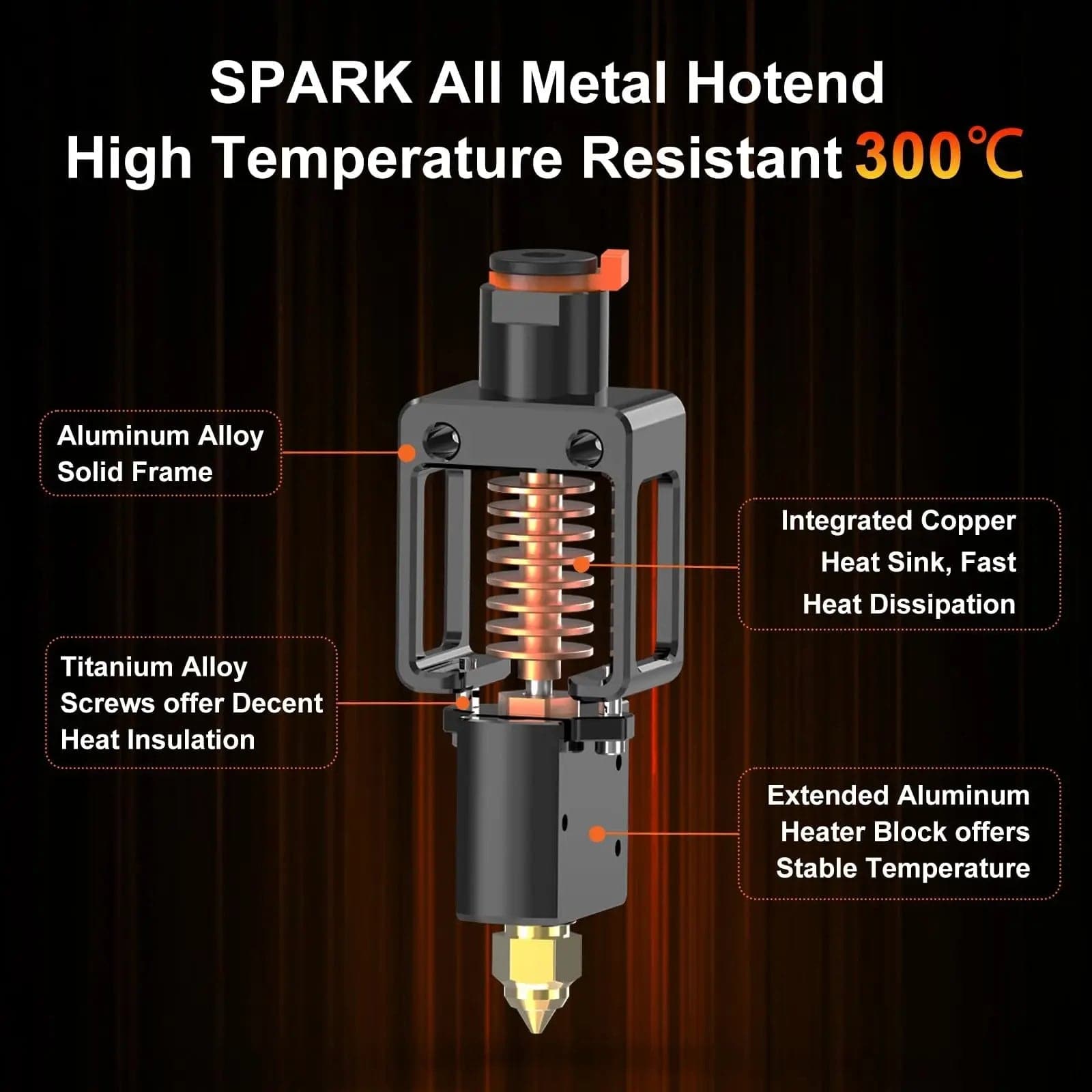 YOOPAI Spark All Metal Hotend, Supports 300℃ High Temperature High SpeFeatures:

【Ship From Amazon FBA Warehouse】Same shipping service with Amazon. Enjoy reliable performance and fast shipping with the Amazon FBA Warehouse.


【Ender 3 Metal Hotend, Supports 300℃ High Temperature High Speed Printing3D Printer Accessories