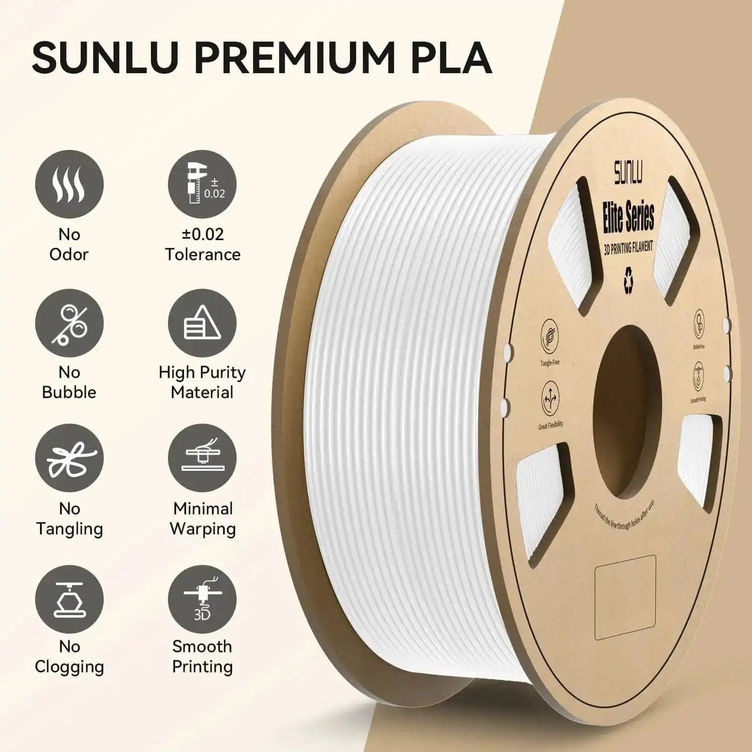 Filament/PLA] $12.79 Enotepad (Sunlu) white PLA Plus or