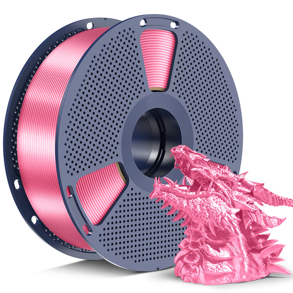 SUNLU Silk PLA+ Filament 1.75mm 2025 Upgrade Spool Compatible with Bambulab Refill Filament, 1kg(2.2lbs) PLA 3D Printer Filament, 1.75mm Dimensional Accuracy +/- 0.02mm, Pink